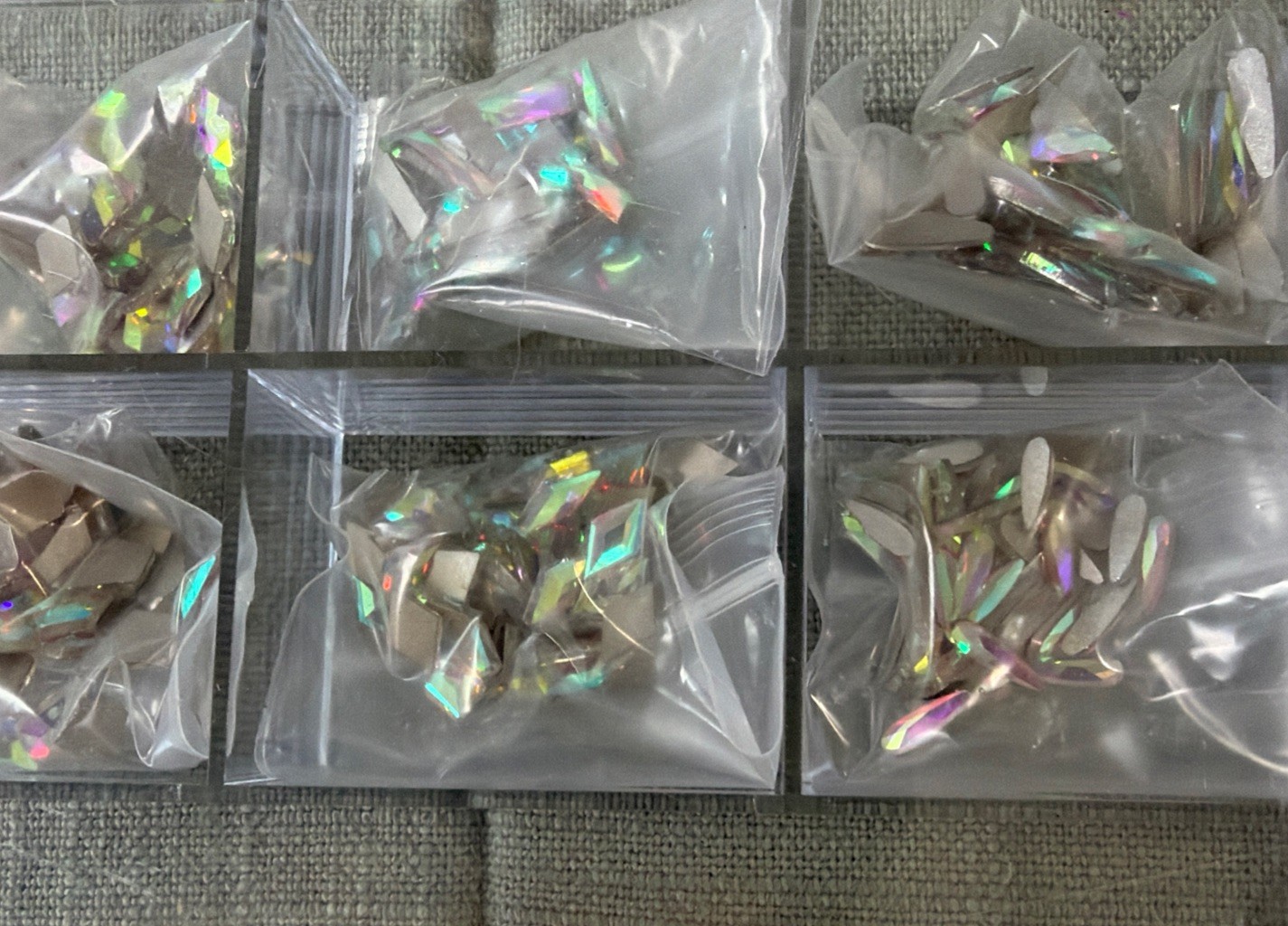 1000PCS Mixed Size Nail Art Rhinestones Flatback Crystal AB Glass Stones Box Kit