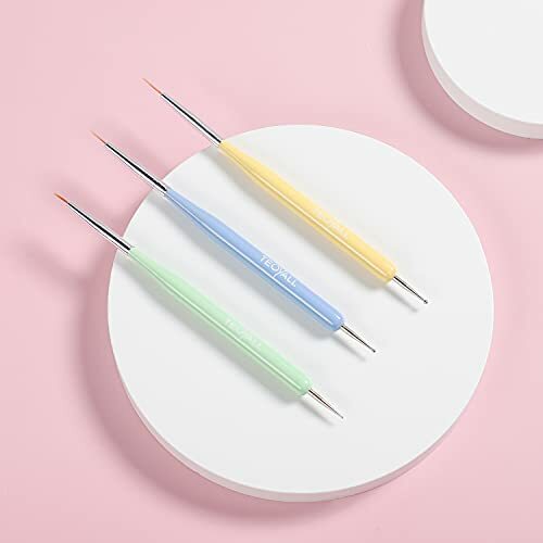 Nail Art Brushes TEOYALL Nail Design Painting Brushes Builder Gel Brush Nail …