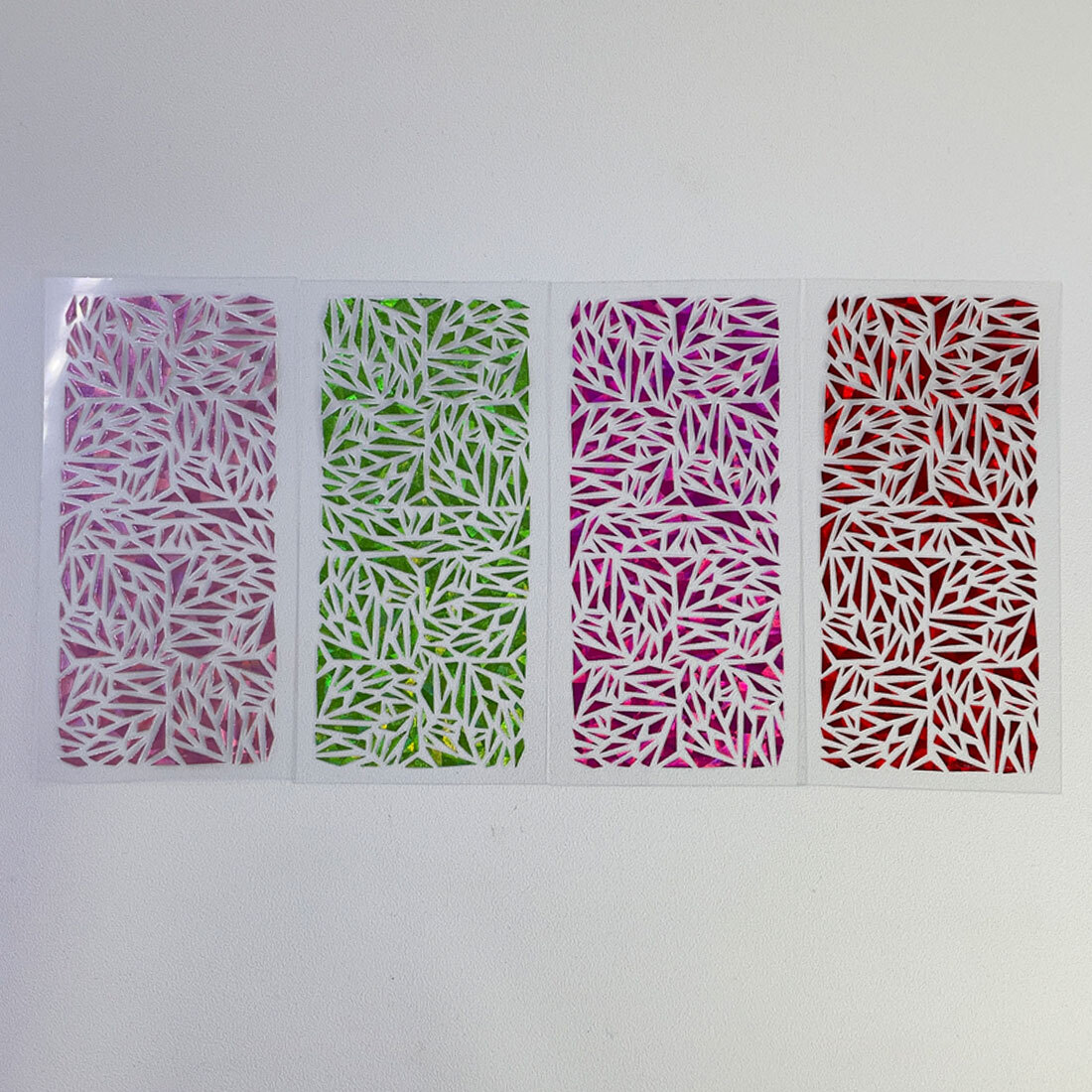 Glass Nail Stickers 1-10pc Holographic Foils DIY Multi-Color Made in Korea Set