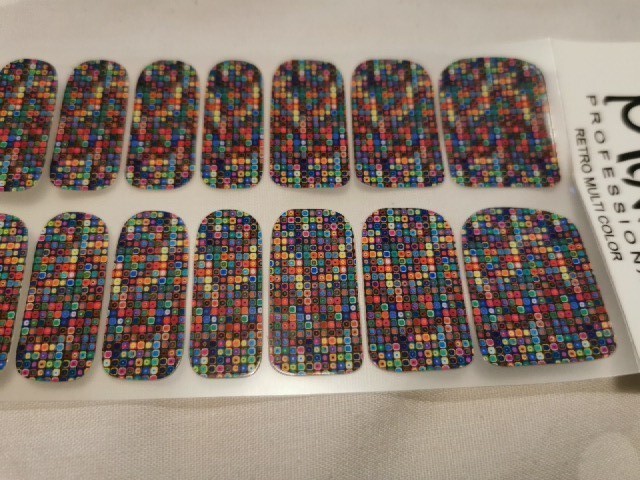 Retro Multi Colour MINX PROFESSIONAL NAIL WRAPS NEW SALON QUALITY