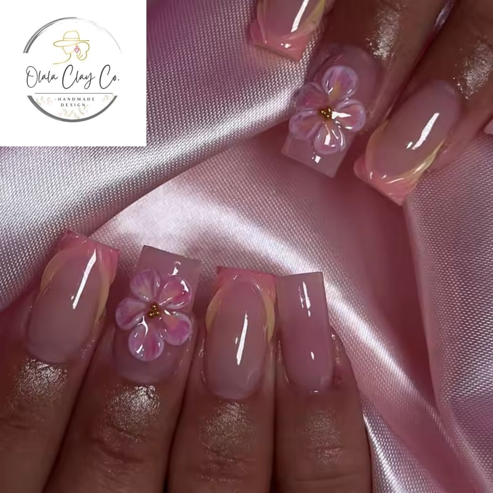 Olalaclayco Handmade Press On Nails, Hand Painted Gel False Nails, Luxury Custom