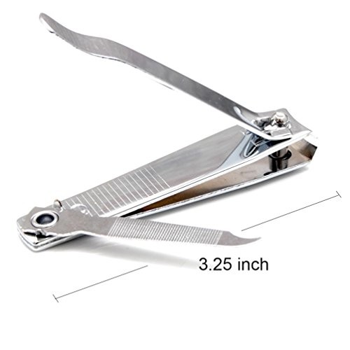 (3 Pack) Nail Clippers Set with Nail File Toenail Clippers Nail Pack of 3