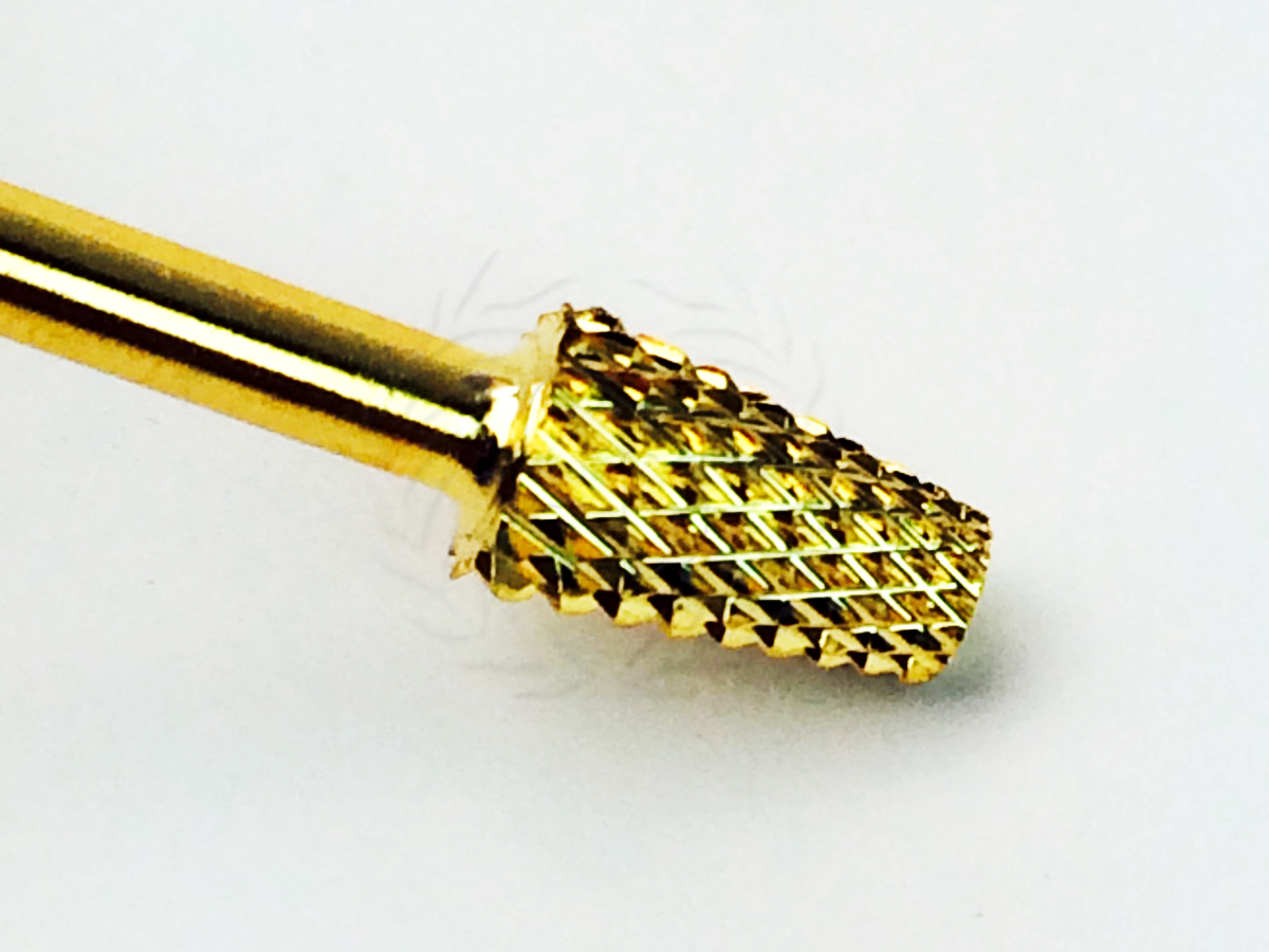 USA High Quality Gold Cone Shape CARBIDE Bit 3/32″ Electric DRILL Nail Art CB14
