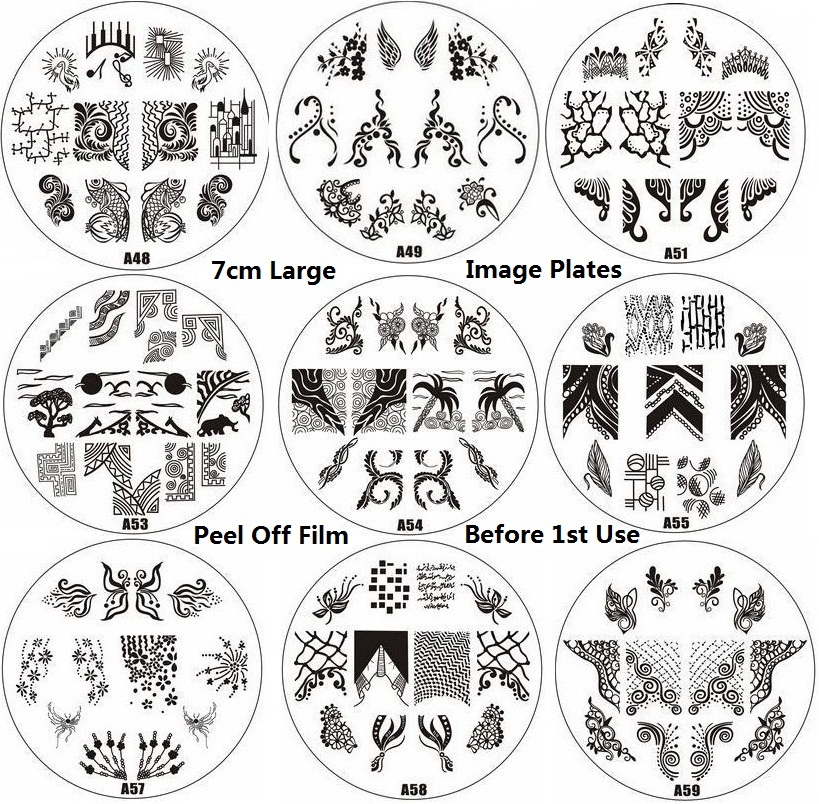 PICK 3 – A Series Image Plate of Your Choice for Stamping Nail art Designs XL