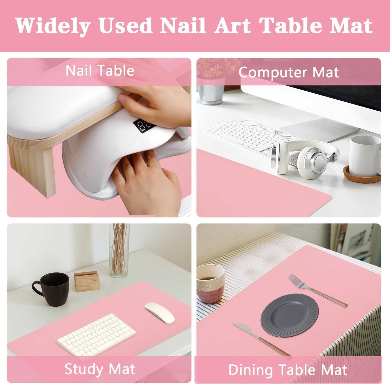 1 Pcs Manicure Table Mat Nail Mat Nail Desk Mats Foldable Art Table Desk Mats…