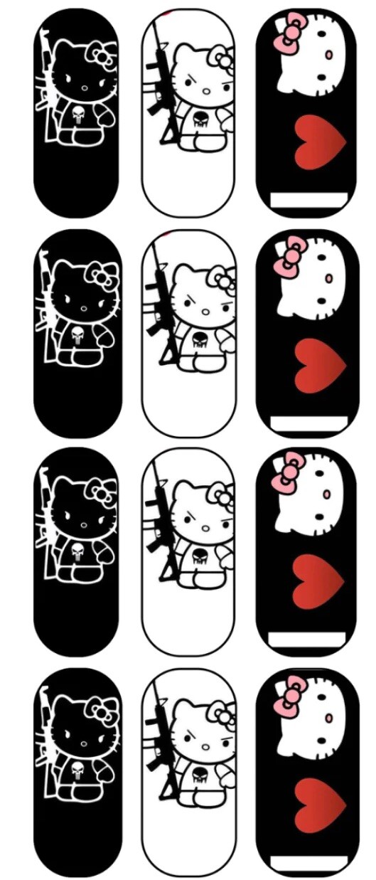 Hello Kitty Nail Wraps Waterslide Nail Art Decals Manicure Full Cover Transfer