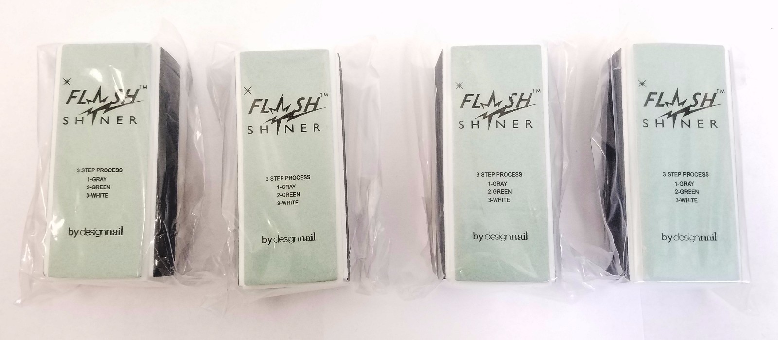 Pack of 4 – DESIGN NAIL FLASH SHINE 3 -way Buffer