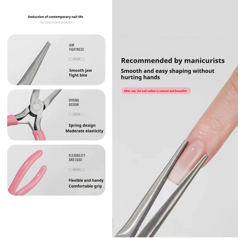 Professional Nail C Curve Pincher Stainless Steel Nail Shaping Tool Salons DIY