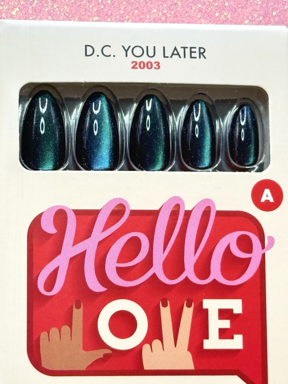 Hello Love Press-On Nails Almond Cat Eye D.C You Later- Set Of 2