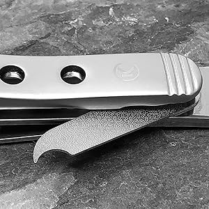 Kohm Curved Blade Ed Nail Clipper with Nail File (Swing Out), SS Wide