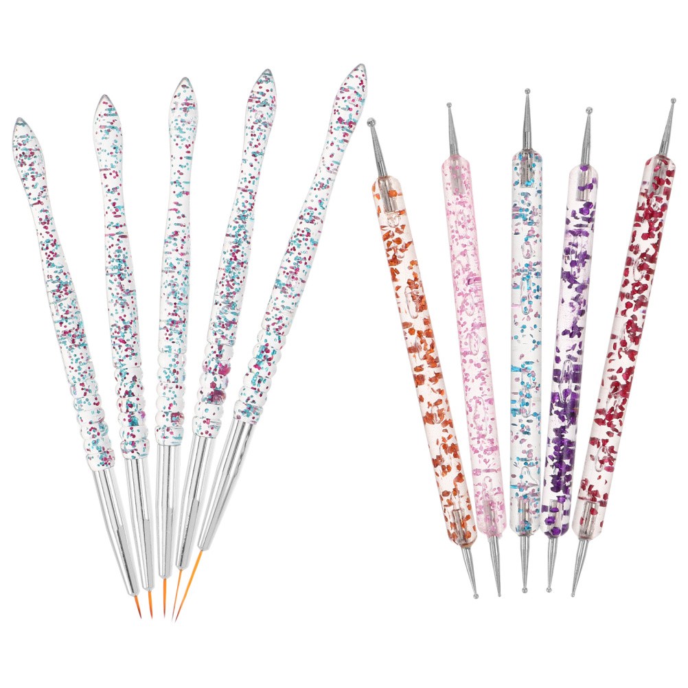 10 Pcs Nail Dotting Pen Nails Art Marker Pens Tool Dual-line Contour
