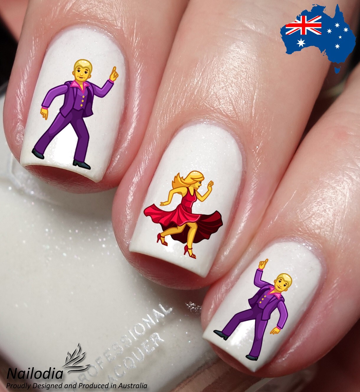 Smiley Emoji Nail Art Decal Sticker Water Transfer Slider