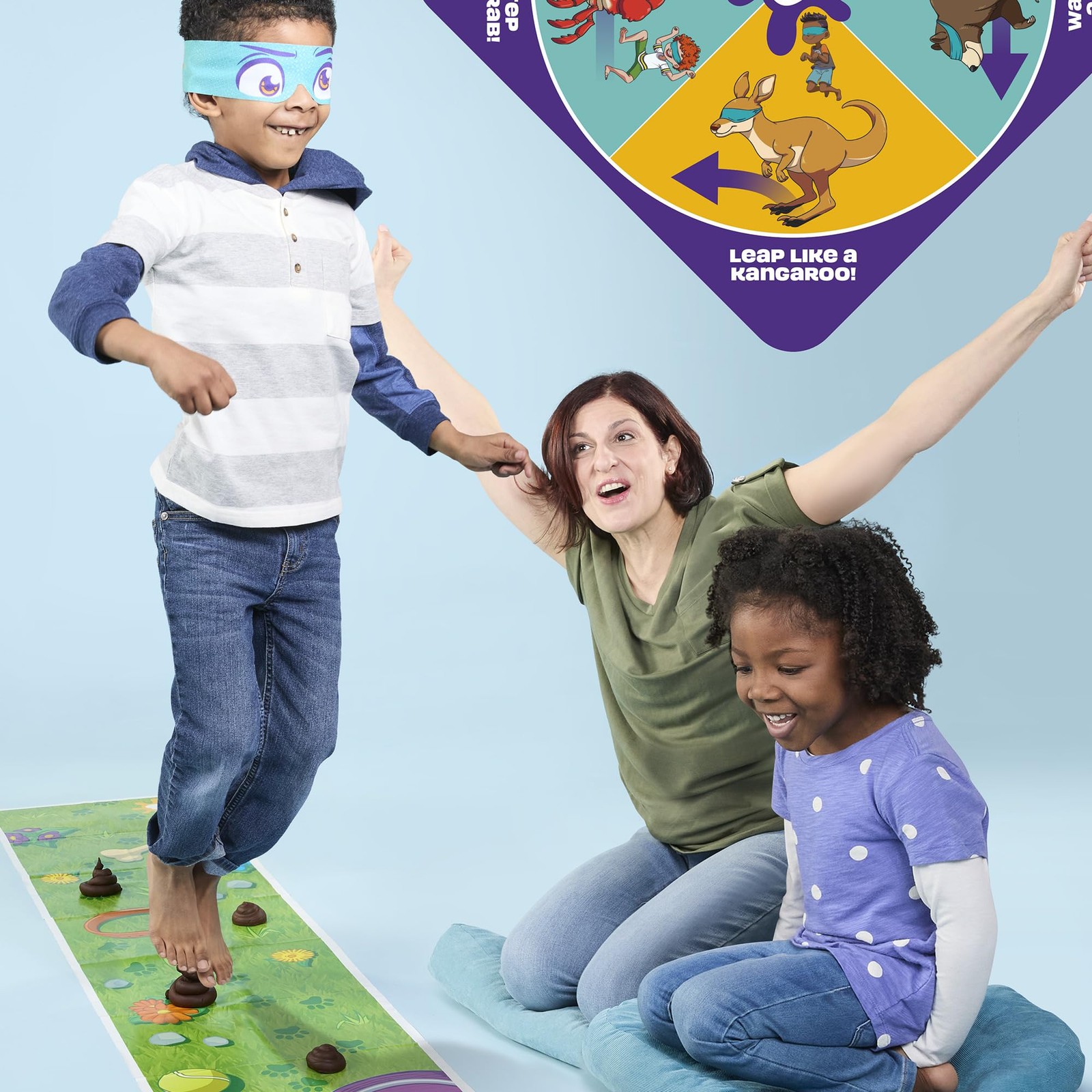 Hasbro Gaming Don’t Step in It! Preschool Game I Blindfolded, Standard, Brown