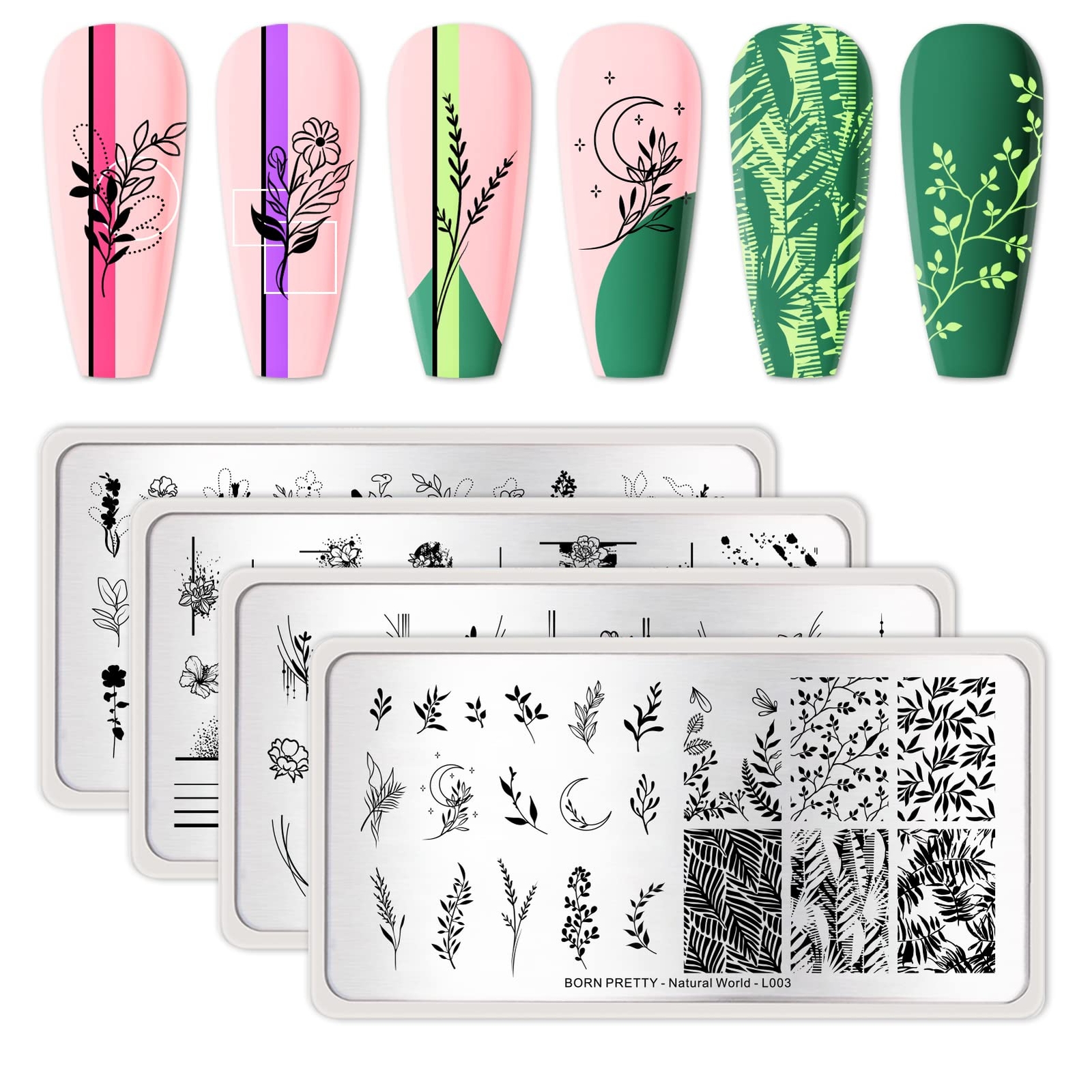 Stamping Temeplates Nail Art Stamping Plates Flower Leaves Theme Nail Image P…