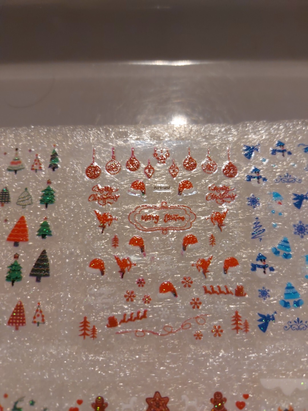 8 X Small Sheets Of Christmas Nail Art Stickers (Dn175) New