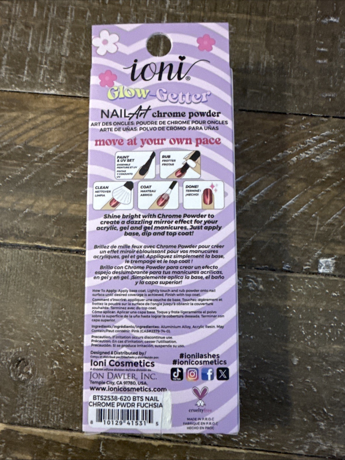 Ioni Nail Art Chrome Powder Fuschia
