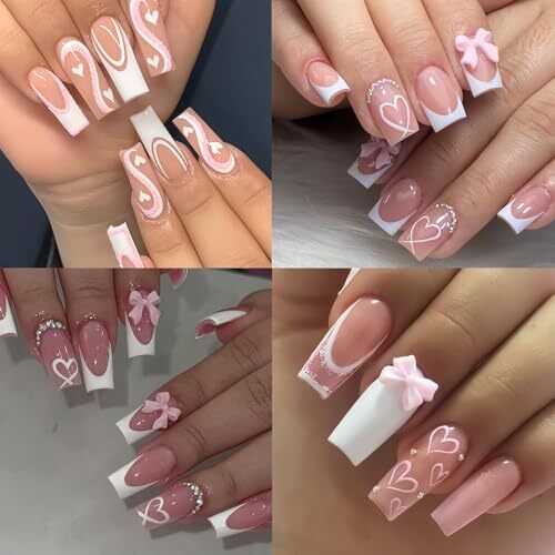 8Sheets Valentine’s Day Nail Stickers for Nail Art Heart Nail Heart Style