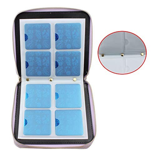 120 Slots Nail Stamping Plate Holder Case Laser Style Rectangular Manicure A