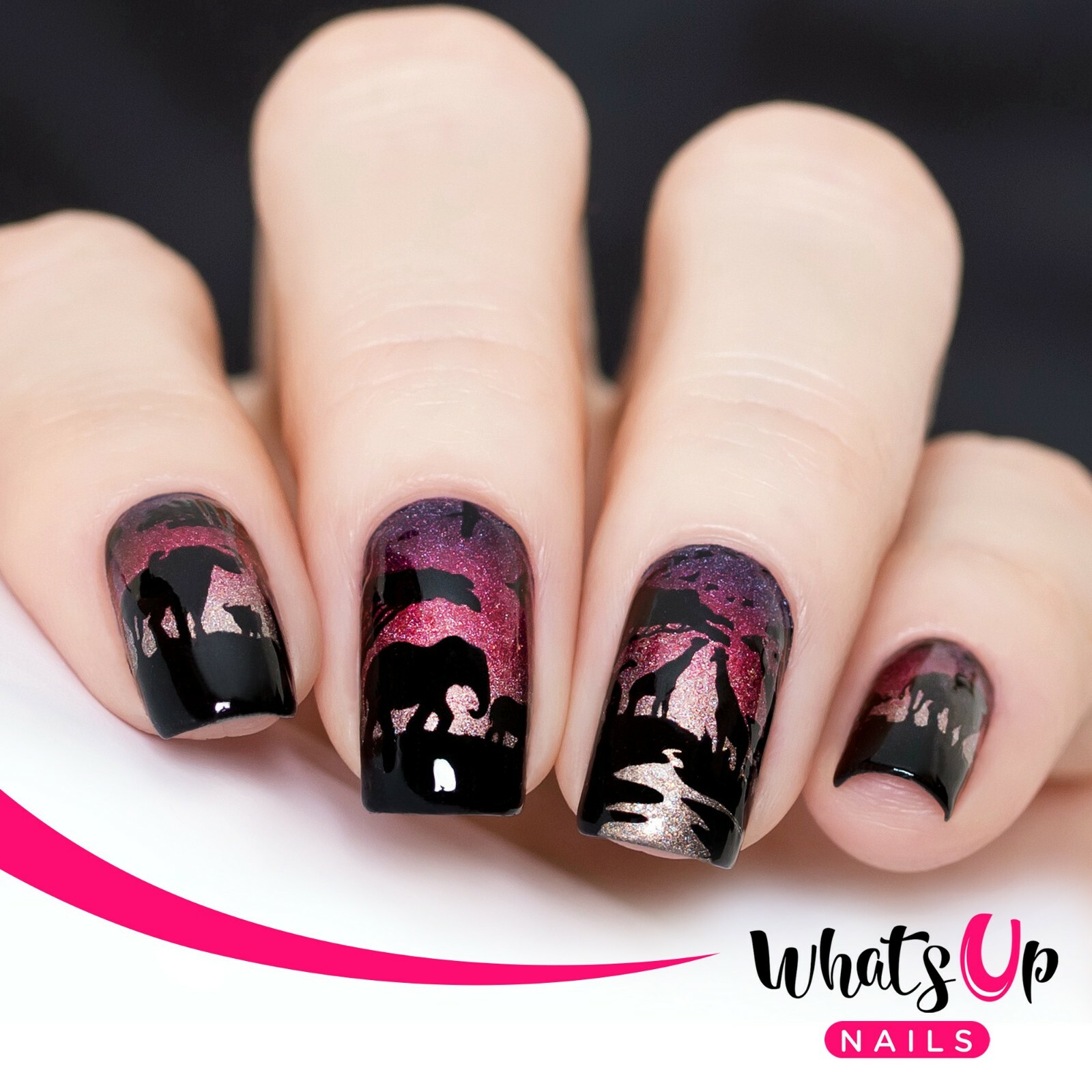 B040 Safari Ride Stamping Plate For Stamped Nail Art Design