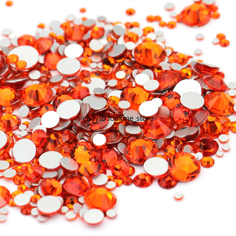 1440pcs Crystal Hyacinth Rhinestones FlatBack Glitter Gems for 3D Nail Art Decor