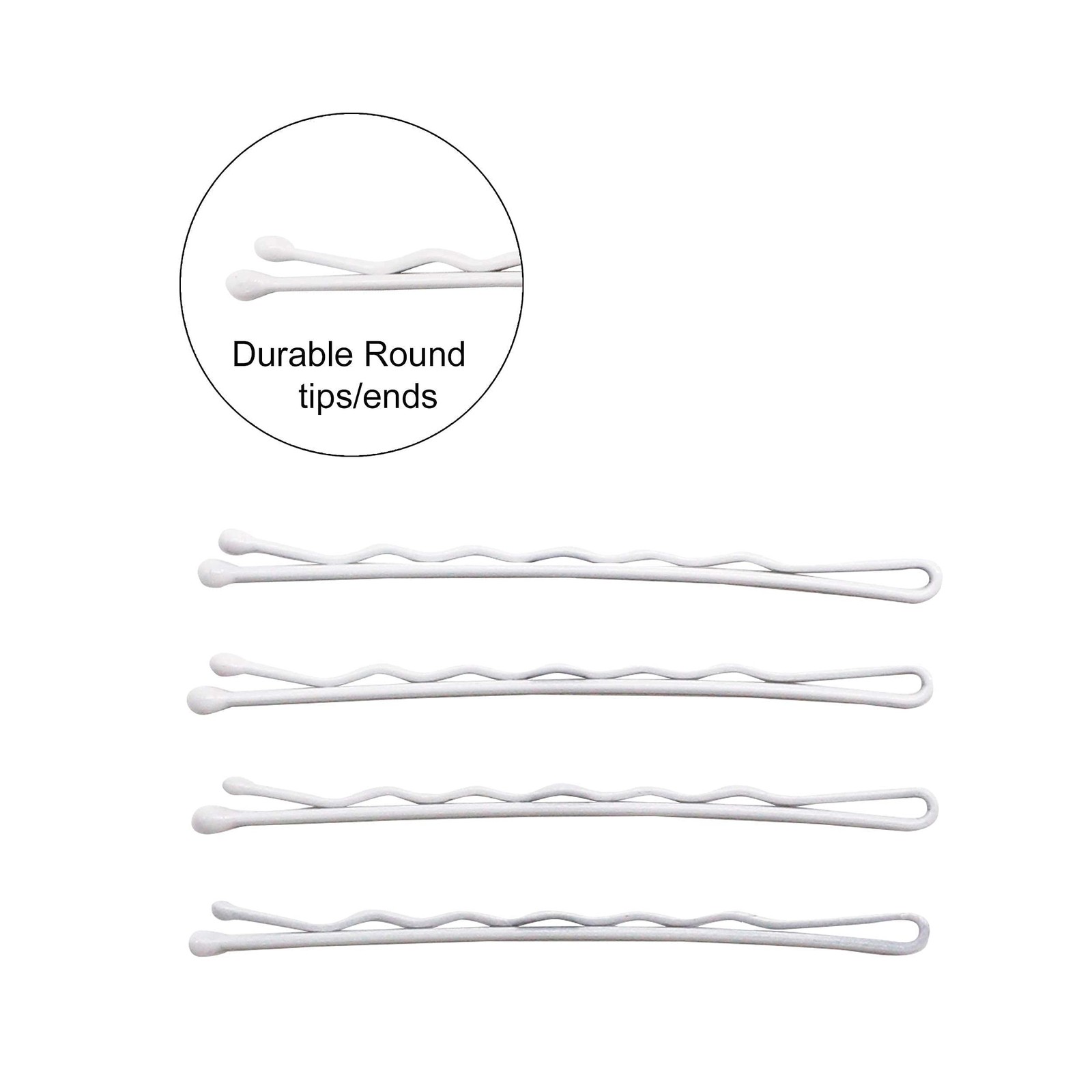 Dofash 5Waves Bobby Pins White Hair Pins 5CM/2IN Hairpins Decorative Hair Acc…