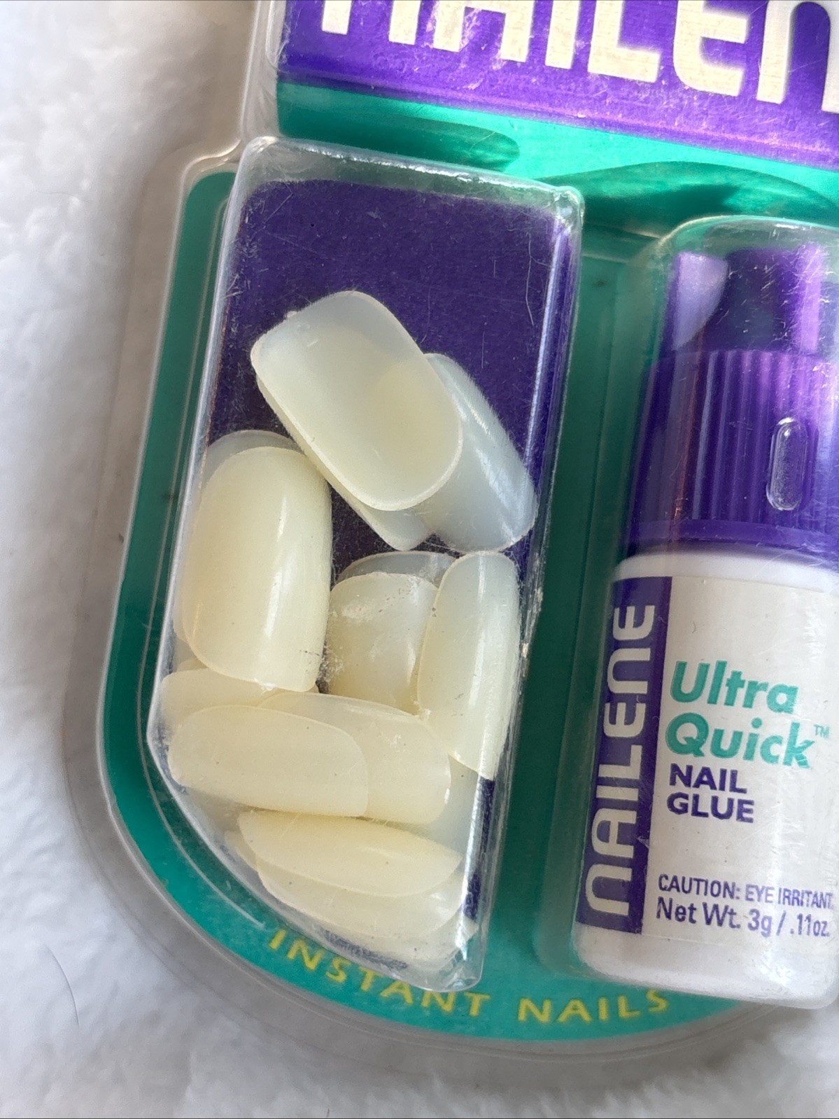 NAILENE SCULPTUREADY MINI 1/8” OVAL STRONG THICK 20 NALS! # 77071 With Glue NOS