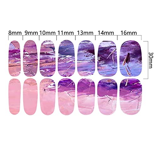 12 Sheets Blooming Gradient Nail Polish Strips For Women KIT4 Colorful Ombre