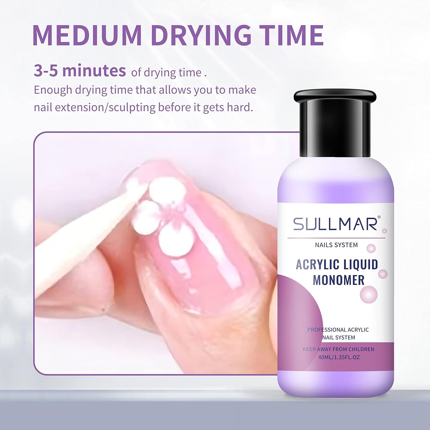 Versatile Acrylic Liquid Monomer for Strong, Beautiful Nails – 1.35 FL.OZ