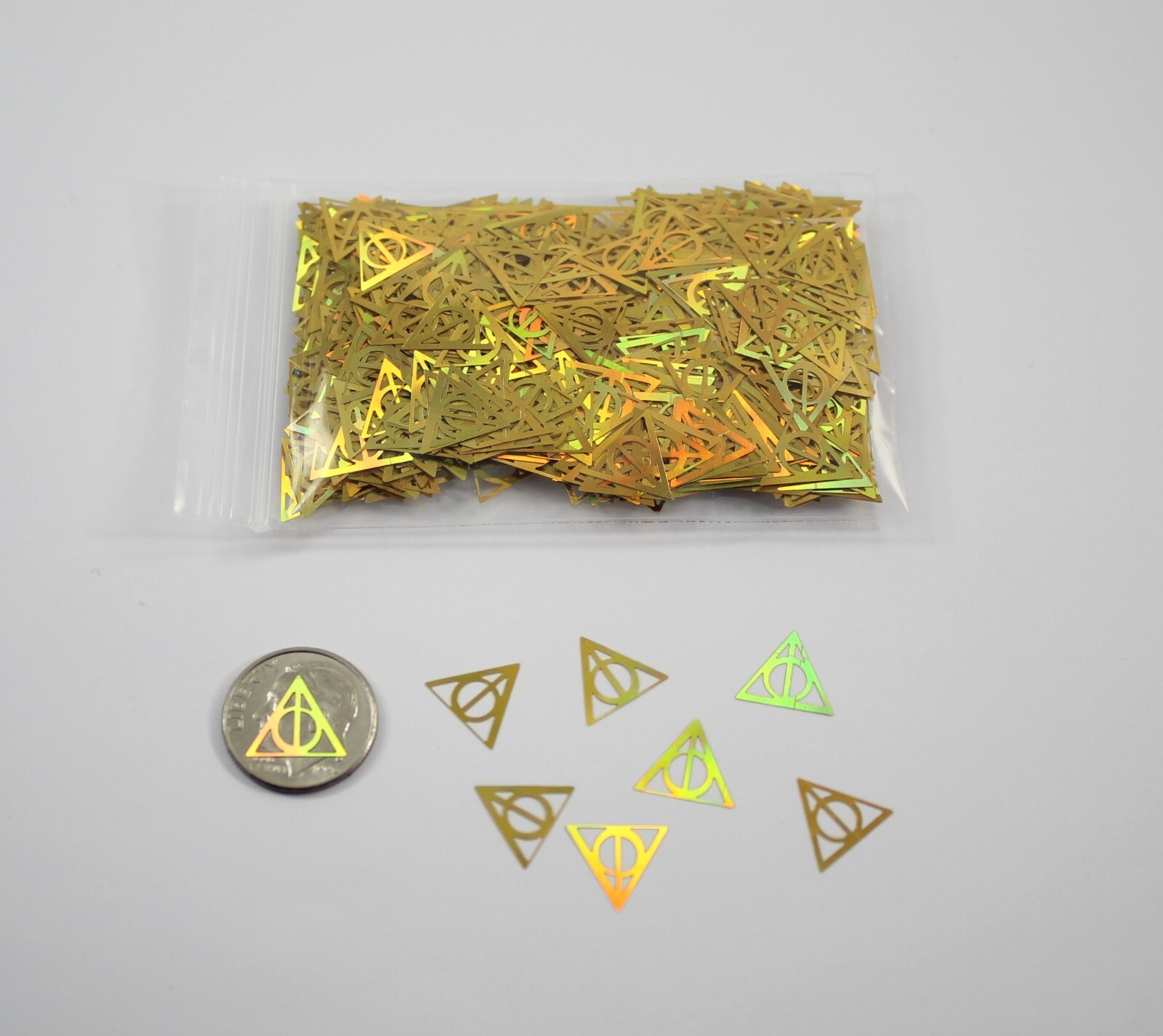 Deathly Hallows Shaped Solvent Resistant Glitter For Nails-Resin-Tumblers-Crafts
