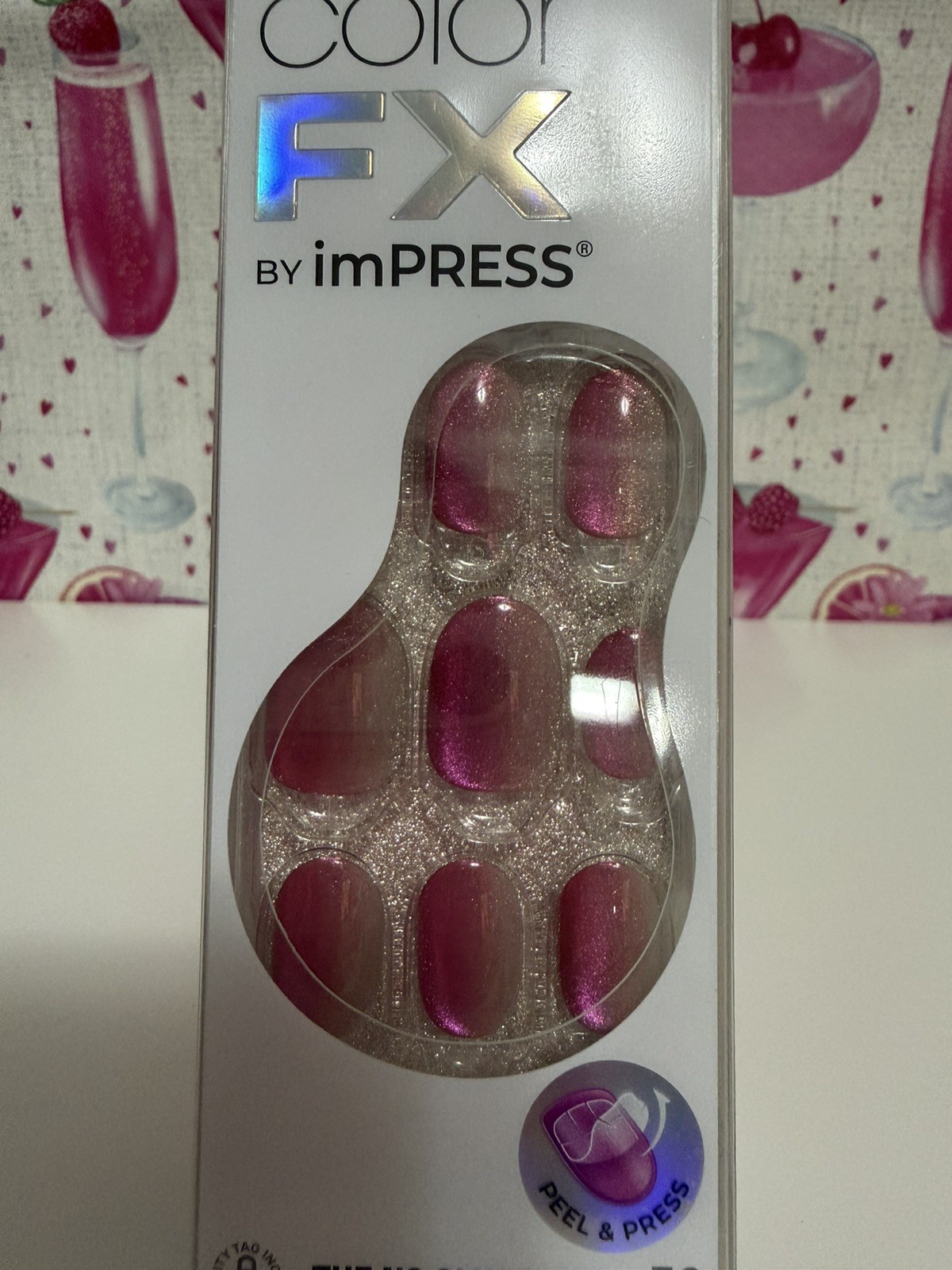 ColorFX ‘Walk Out’ – Easy No Glue Application 30 piece Pink Press on Nails set!
