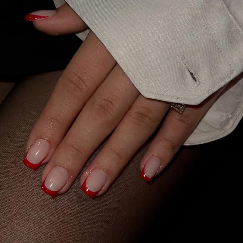 Natural Thick Extra Short French Tip Nails – 30 Pcs for Effortless Elegance