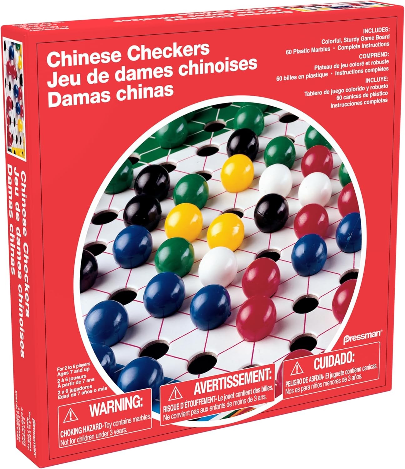 Pressman Chinese Checkers – Classic Game of Strategy for 2-6 Players by…