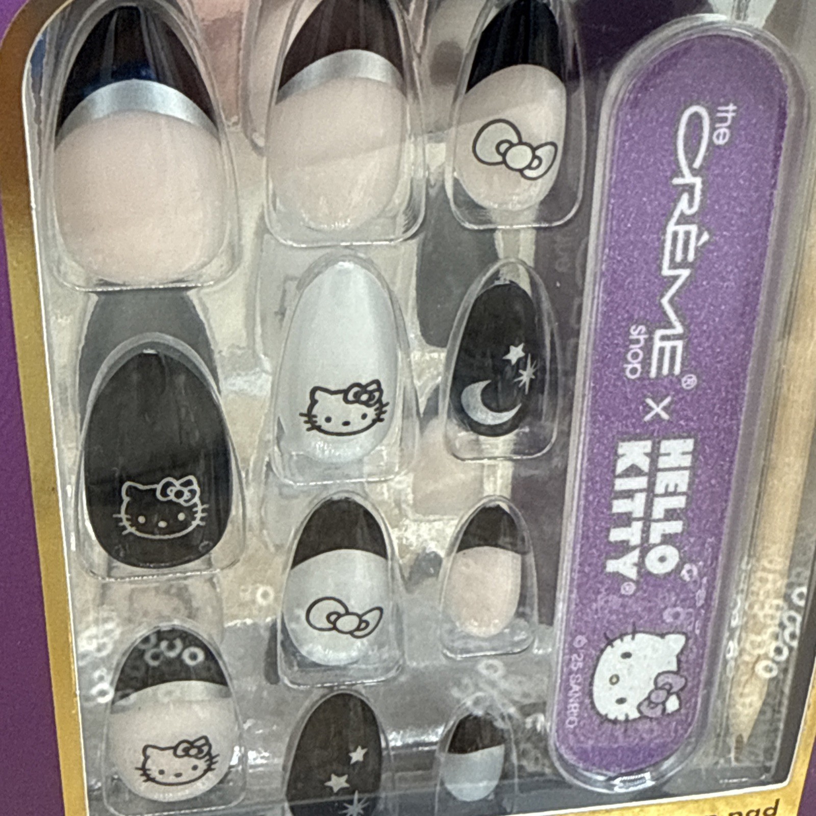 The Creme Shop x Sanrio Hello Kitty Halloween French Set 28 Press On Nails Cute