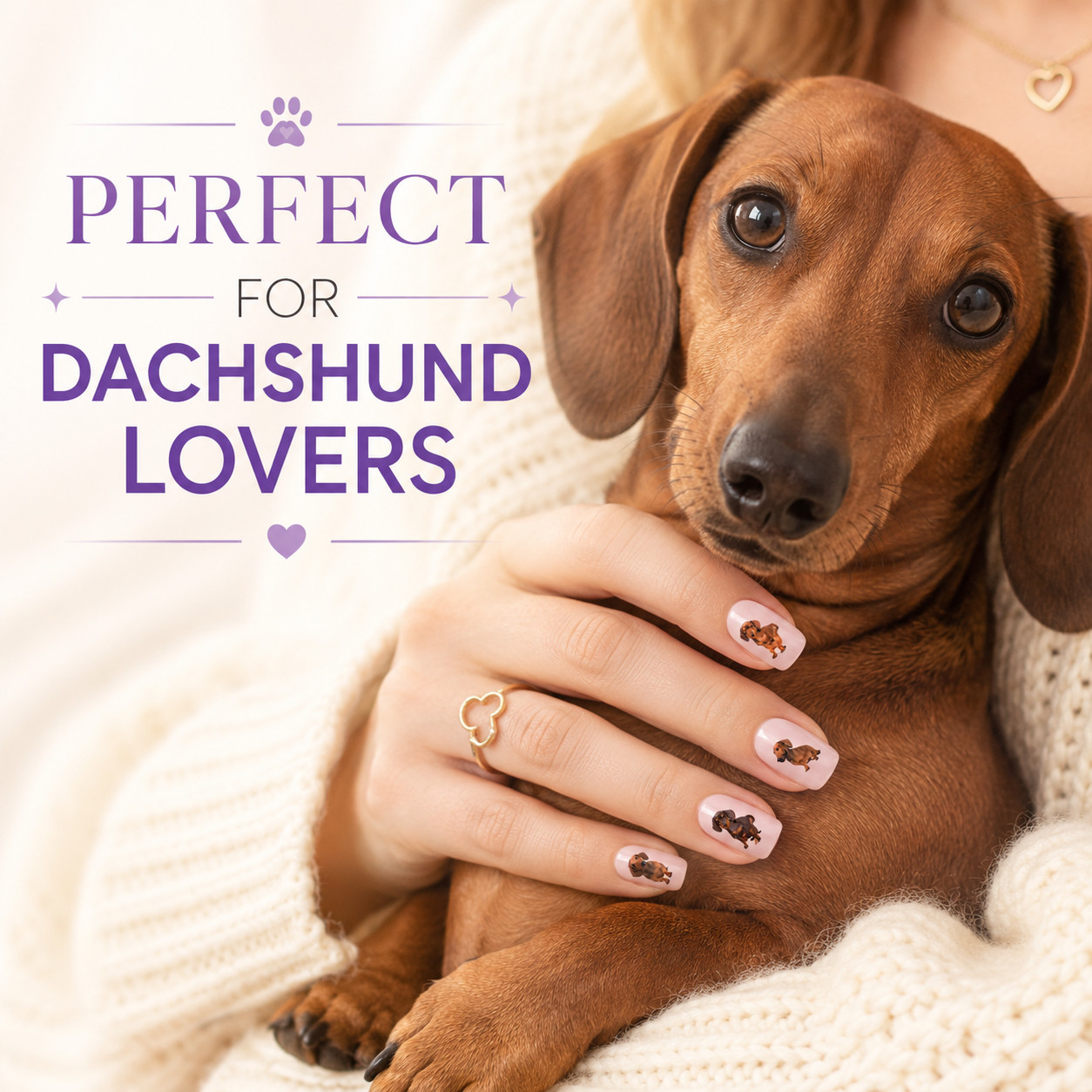 Dachshund Nail Art Stickers Transfers Decals Set of 47 – A1298