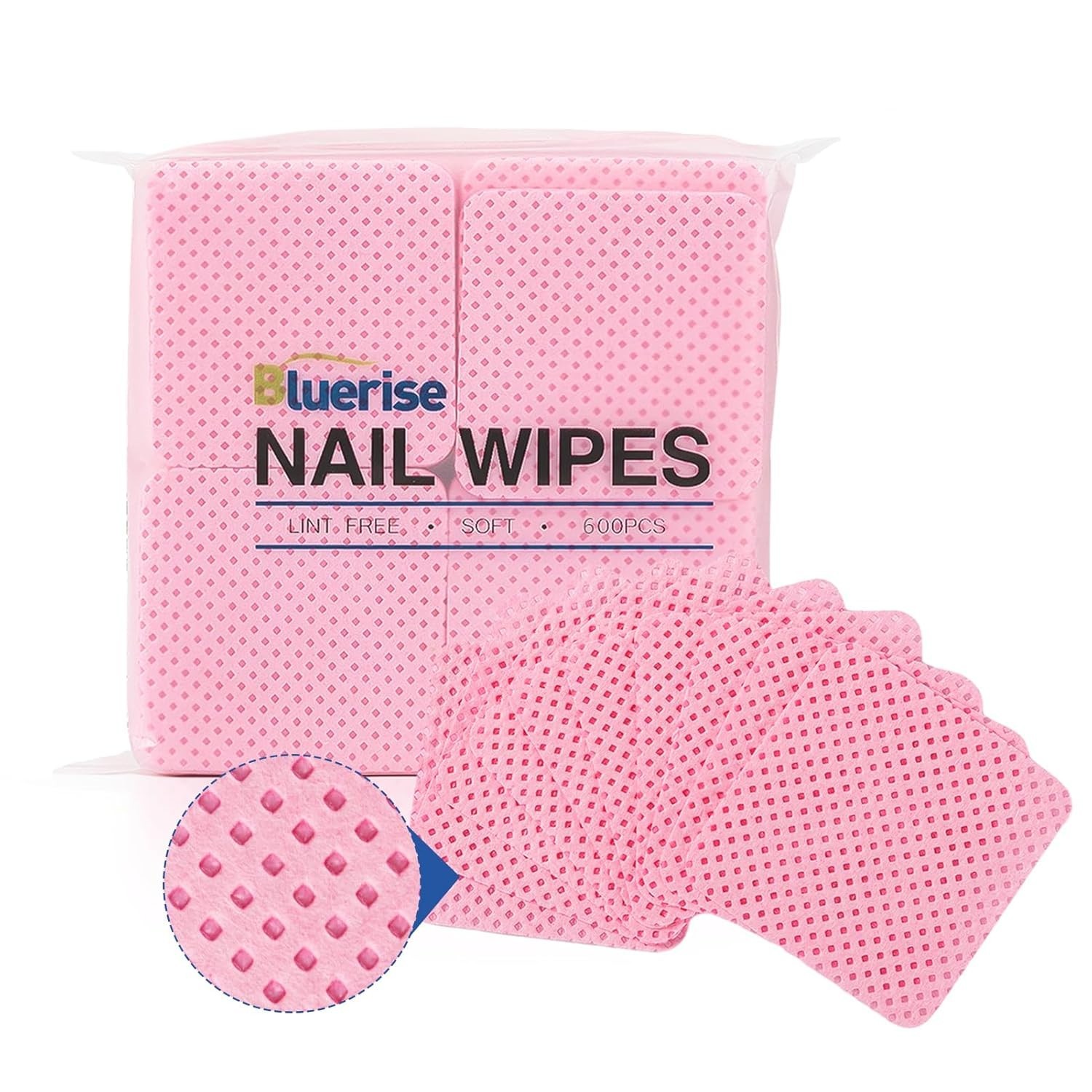 Professional Nail Wipes, 600 Pack Lint Free Pads for Gel and Acrylic Cleaning