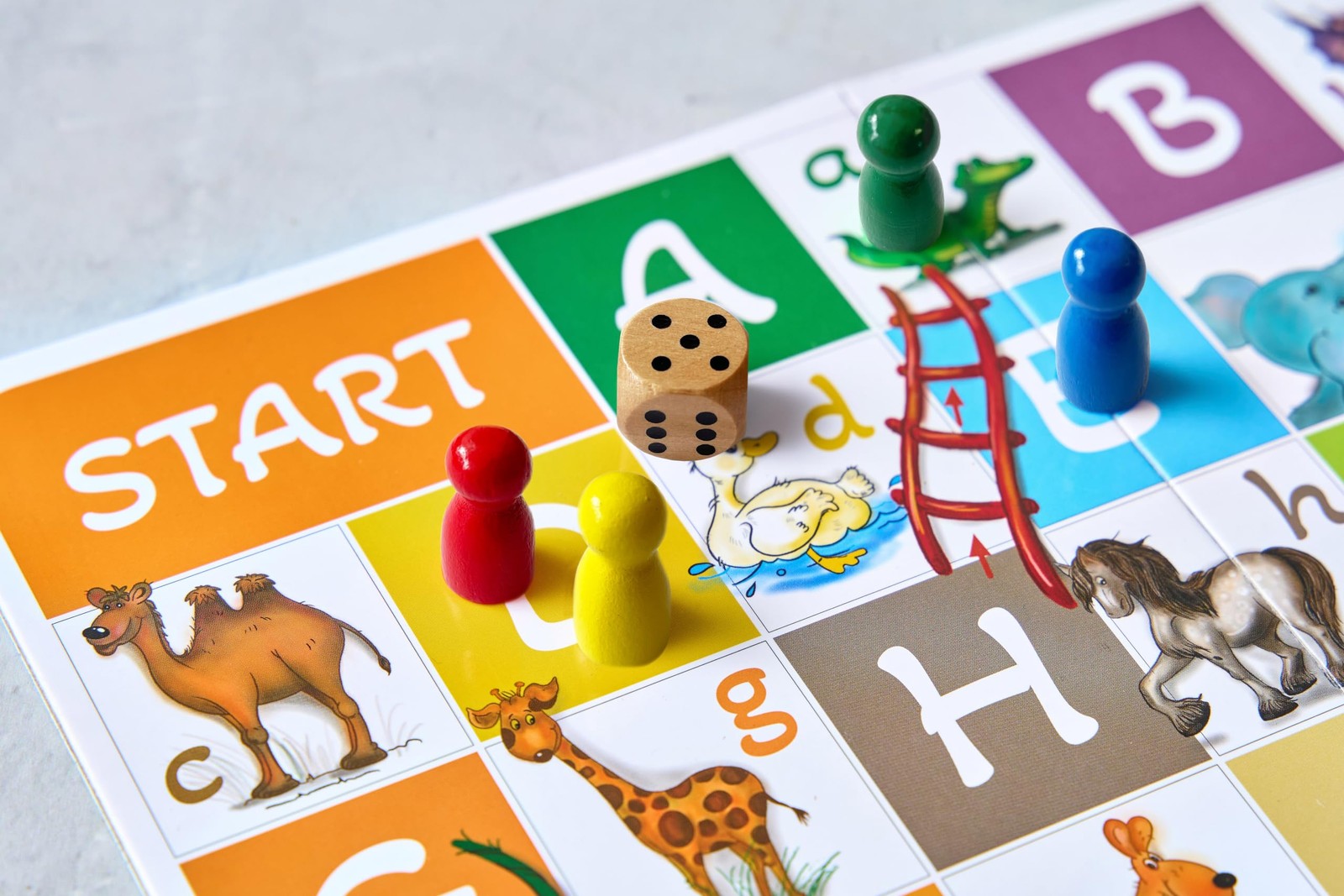 ABC Zoo Chutes and Ladders Board Game, Language 12.2 x 14.6 inches