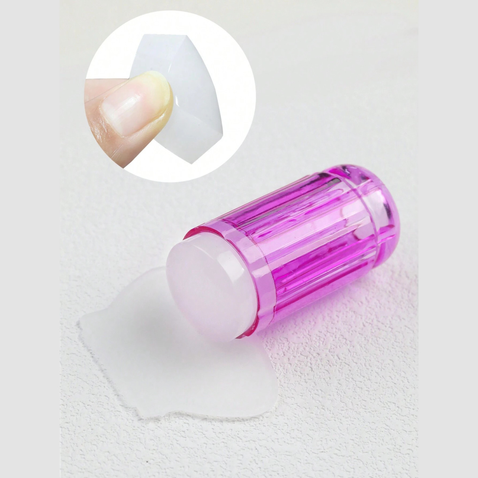 Silicone Nail Stamper French Manicure Stamping Jelly Nails Art Scraper Stamps