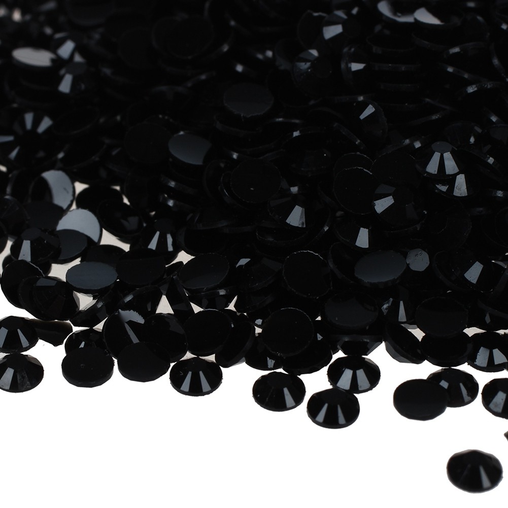 10000Pcs Crystal Flatback Acrylic Rhinestones Beads Nail Art (Black) K6G82159