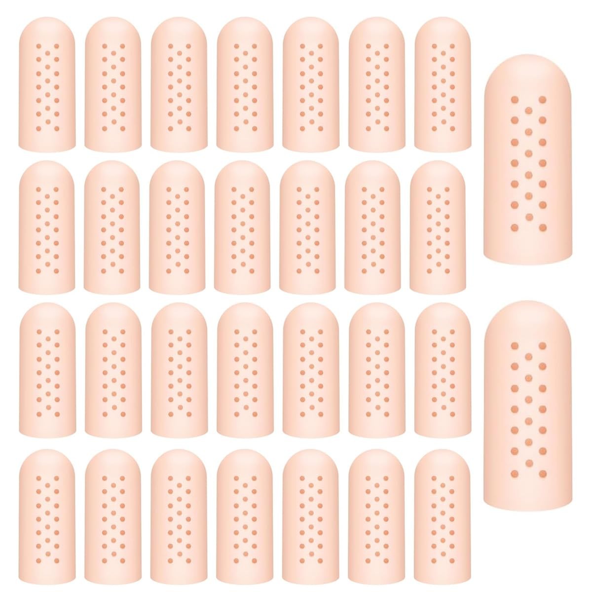 Protectores dedos de gel con orificios de ventilación, protectores de silicona