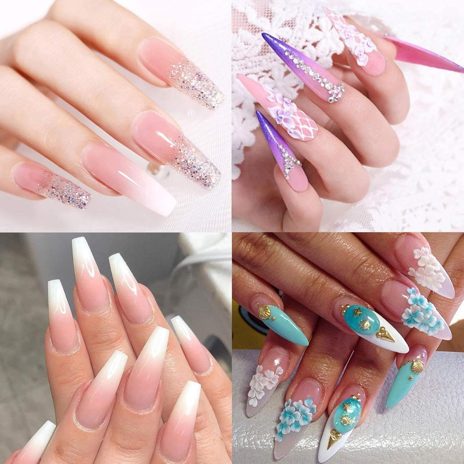 24 Color Acrylic Nail Powder Set, Acrylic Powder Set, Nail DIY Art Design, Acryl