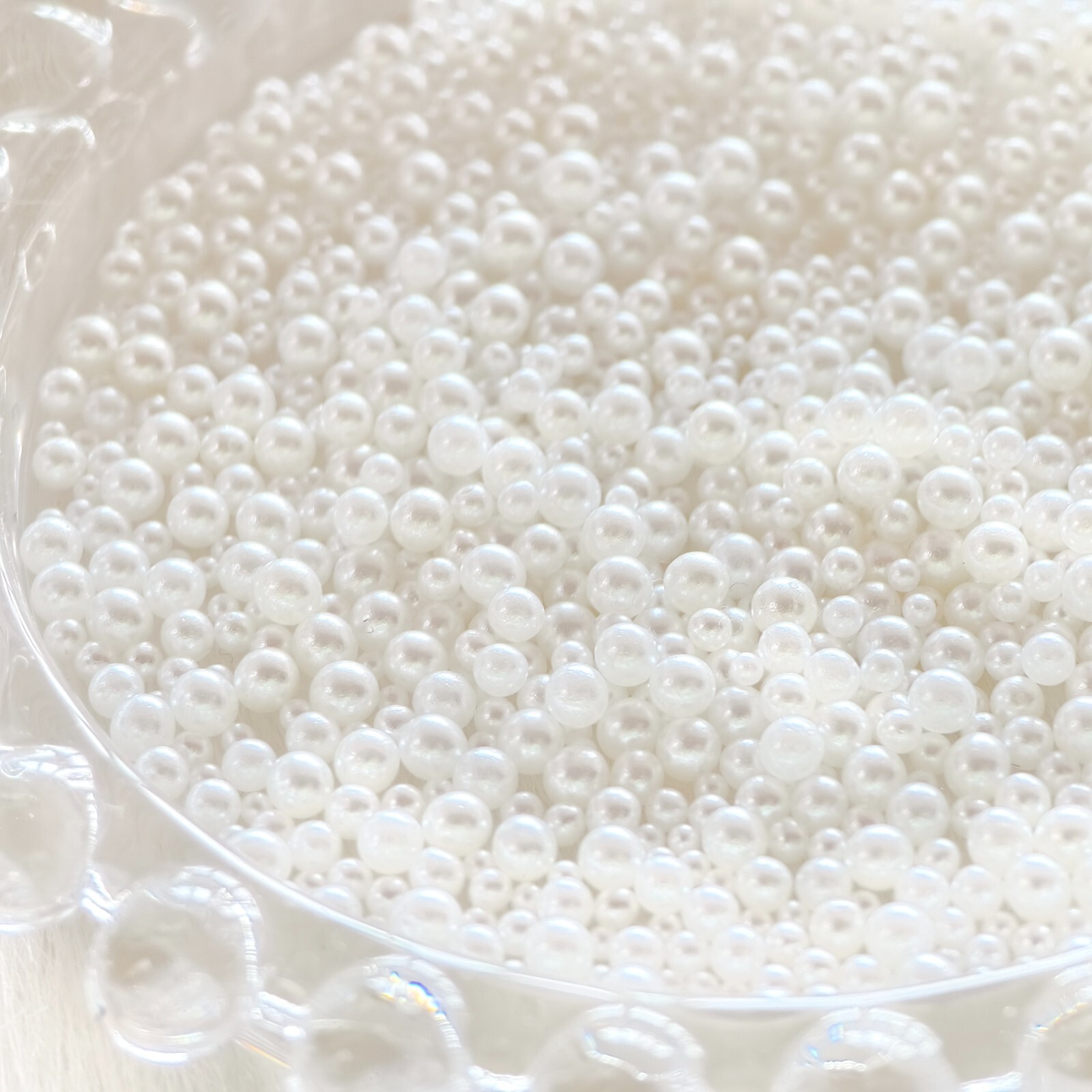 ABS Resin Round Imitation Pearl Loose Beads no hole Craft Jewelry Nail DIY Decor