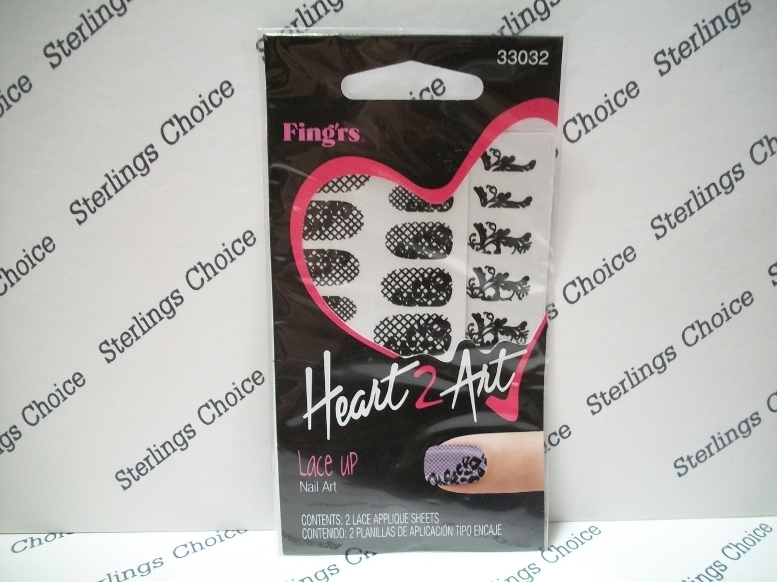 Fing’rs Heart 2 Art Nail Art #33032 Lace Up