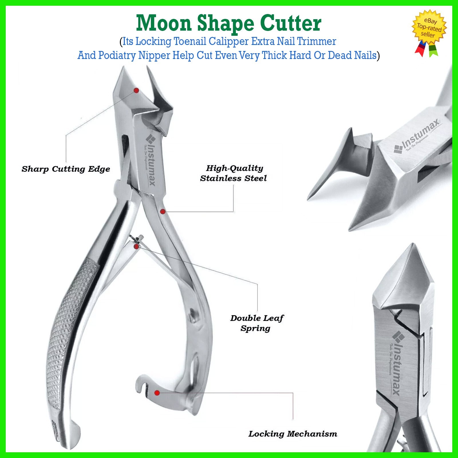 Surgical Toe Nail Nippers Clippers Moon Shape Cutter Podiatry Treatment Plier