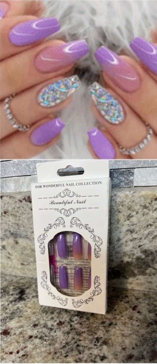 Colorful False Nails for Nails Art 12 pcs ~Medium Length