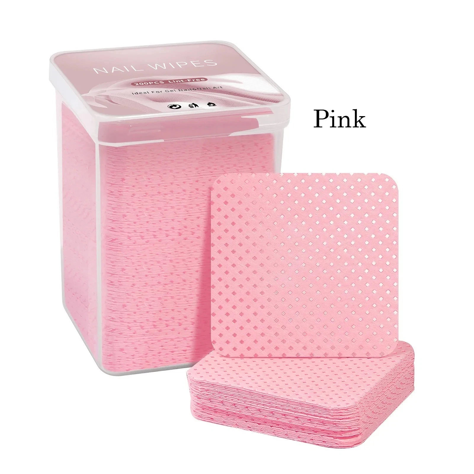 200PCS Lint Free Nail Wipes Pads Gel Polish Remover UV Manicure Cleaning Tools