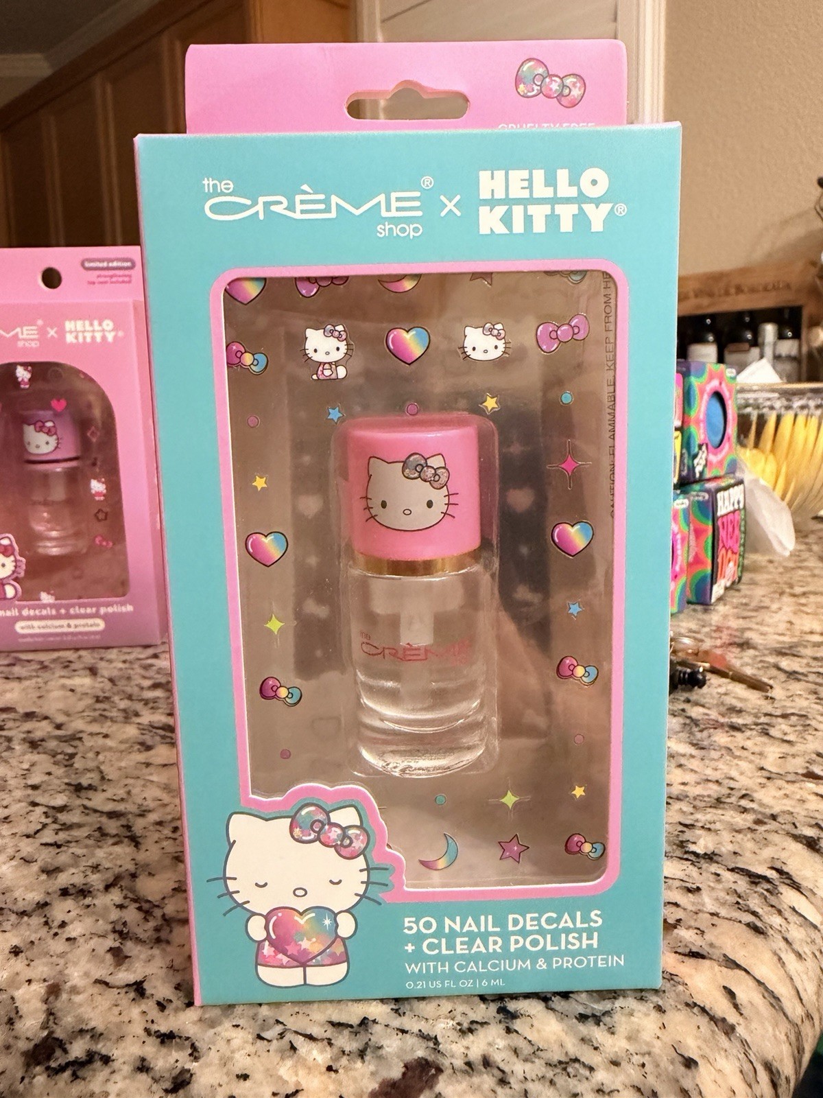 The Crème Shop x Hello Kitty Nail Decals & Cruelty-Free Clear Polish, Multicolor