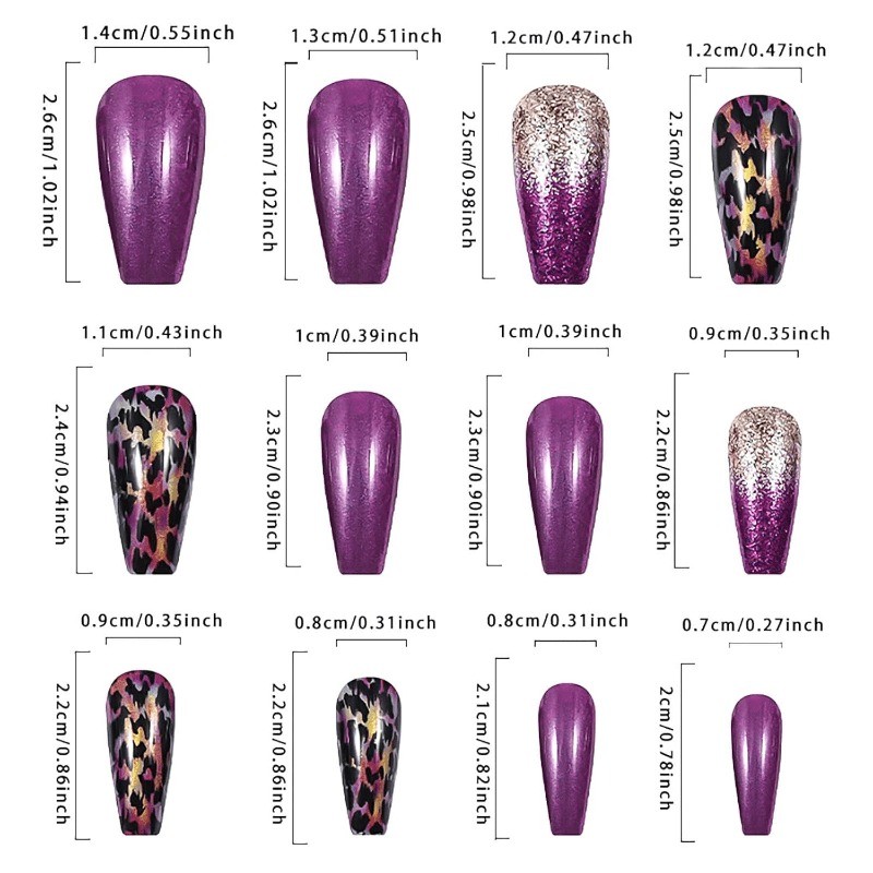 48 Pcs of Fake Nails Removable and Reusable Nail Art, Suitable for Women To Use