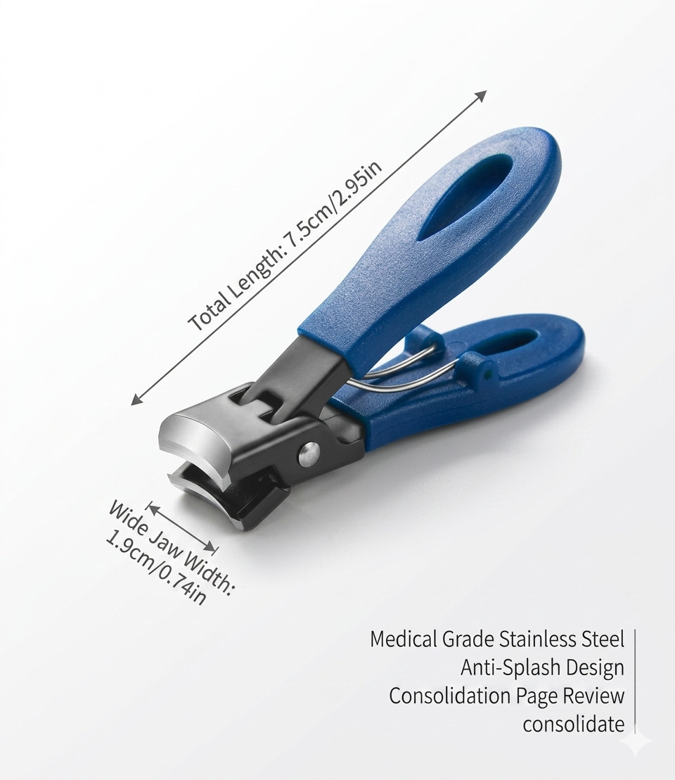 Heavy Duty Extra-Wide Jaw Nail Clippers -Anti-Splash Professional Grooming tool