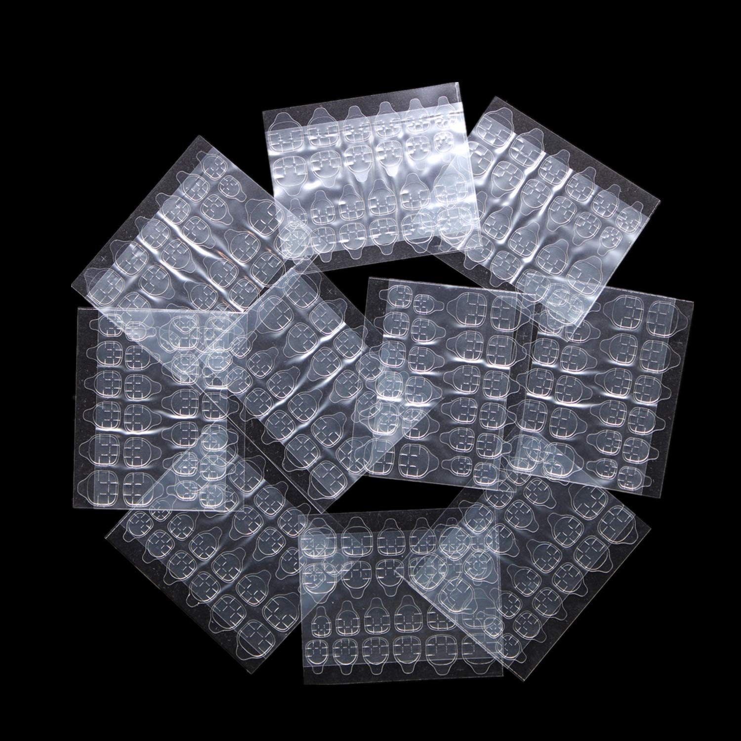 240 Count Press-On Nail Sticky Tabs – 10 Sheets of Waterproof Jelly Adhesives