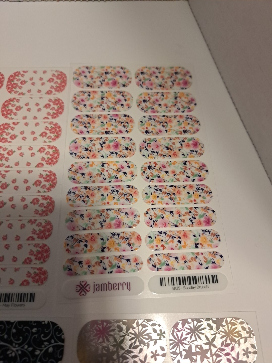 Jamberry Nail Wraps Lot of 10 Full Sheets Spring Florals
